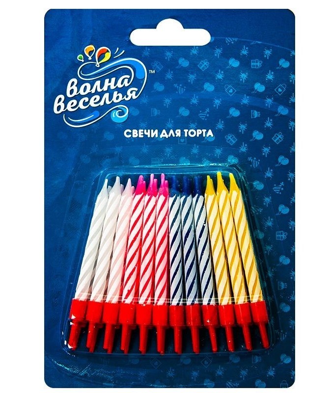 Свечи в торт /5,5см. /набор 24шт/